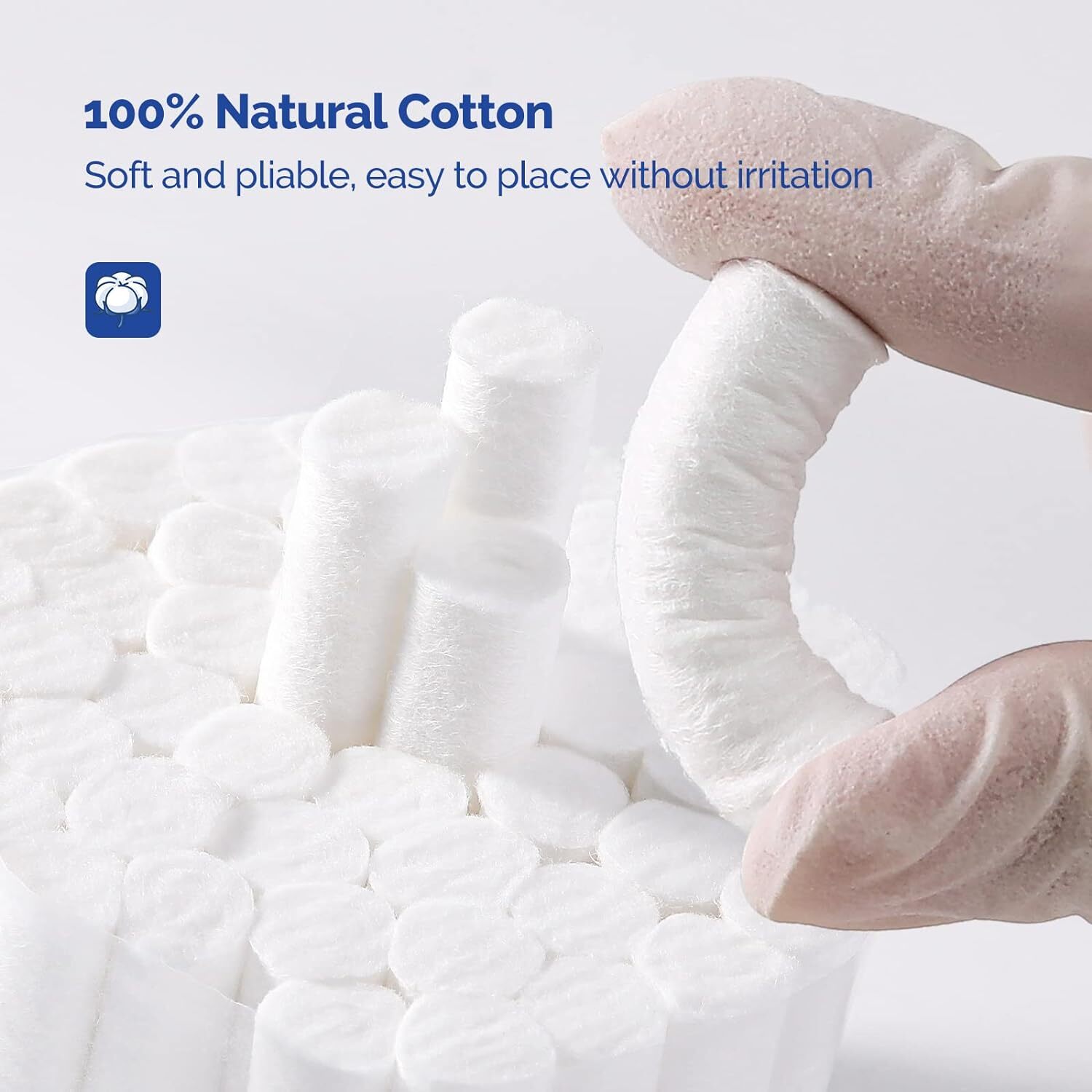 JMU Dental Cotton Rolls Mouth Nosebleed Plug Non-Sterile 1-1/2″ x 3/8″, 1″ x3/8″