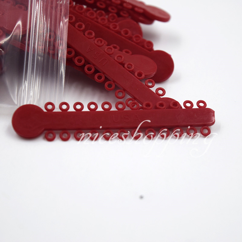 1008Pcs/Pack Dental Orthodontics Elastic Ligature Ties White Black Blue Red Grey