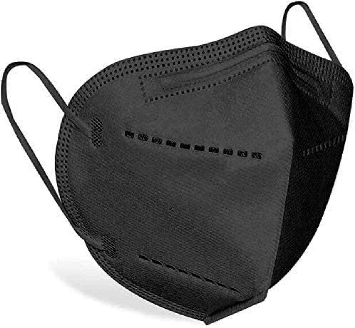 60 Pcs Box KN95 Protective MultiLayer Face Mask Disposable, 10pc/pack, Black
