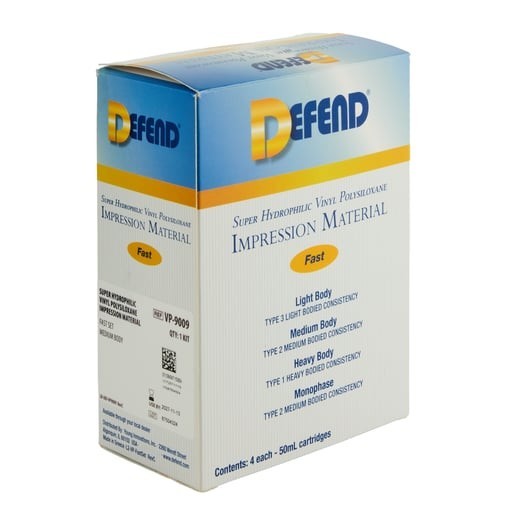 Mydent VP9009 Defend VPS Impression Material Medium Body Fast Set 4/Pk 50 mL