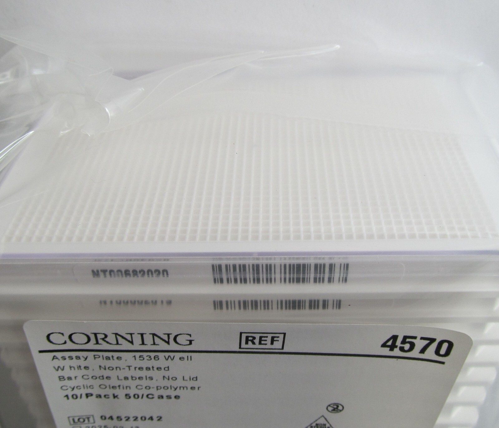SEALED 10-PACK CORNING 4570, 1536 WELL PLATE WHITE NON-TREATED NO LID EXP 2025