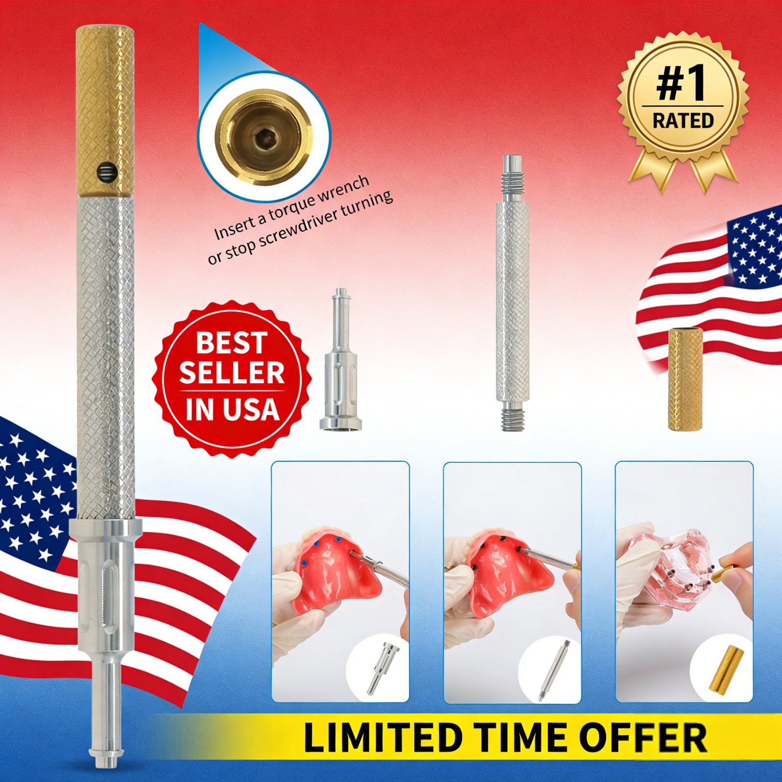 US Dental Novaloc & Locator Core Tool Mounting & Demounting Instrument Retention