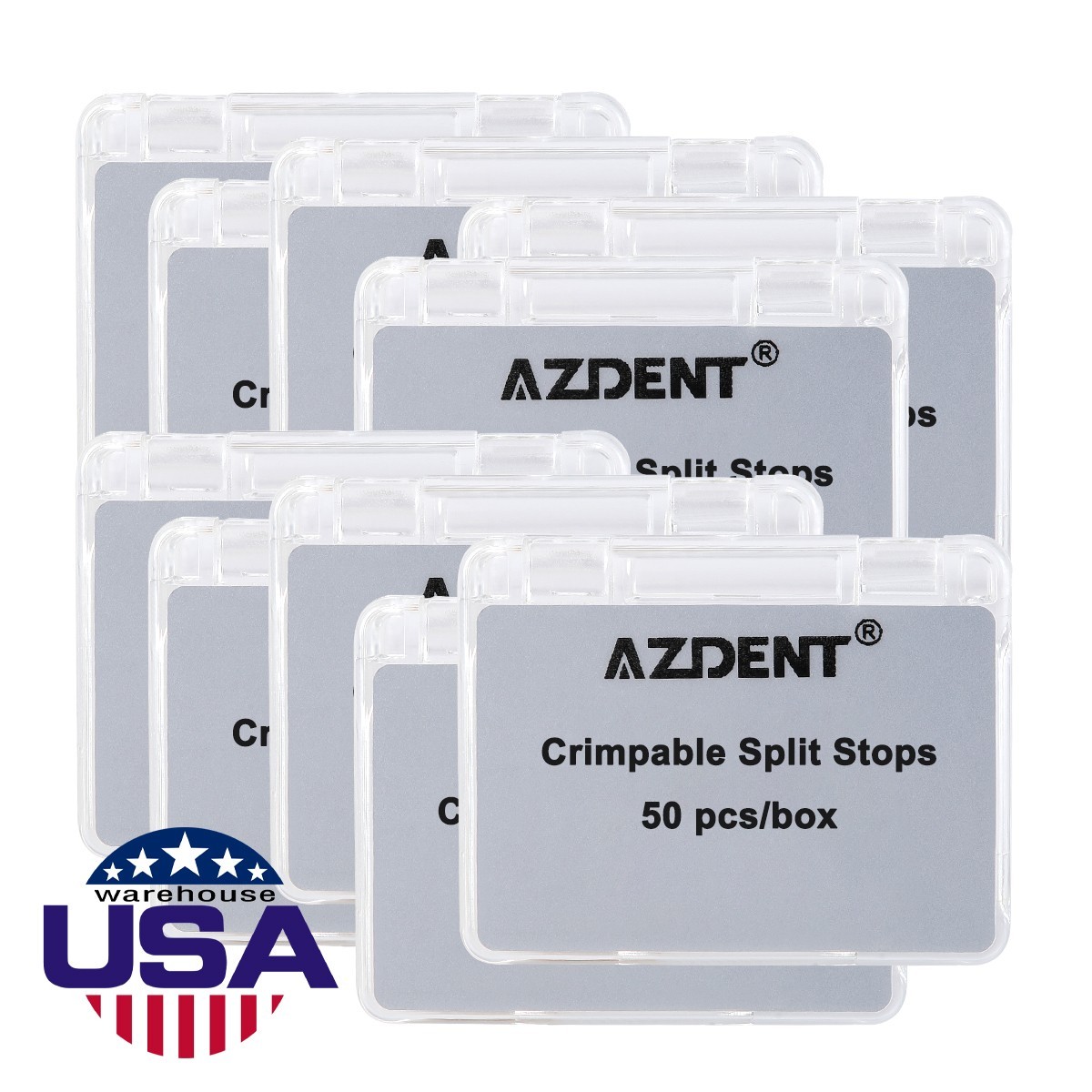 AZDENT 50pcs/Box Dental Orthodontic Universal Crimpable Mini Stops Stainless