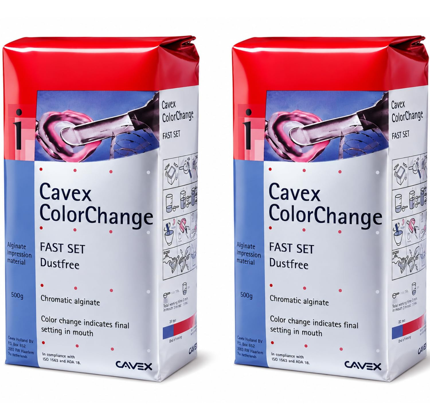 Cavex Colorchange Dental Alginate Impression Material – Fast Set Alginate Dental