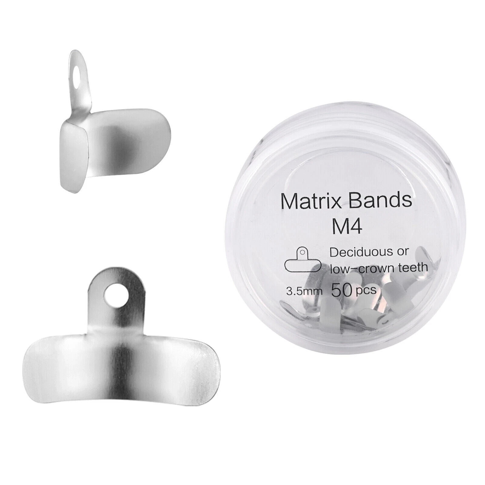50 Pcs/Box Dental Sectional Contoured Matrice Refill Metal Matrix Bands M4 Type