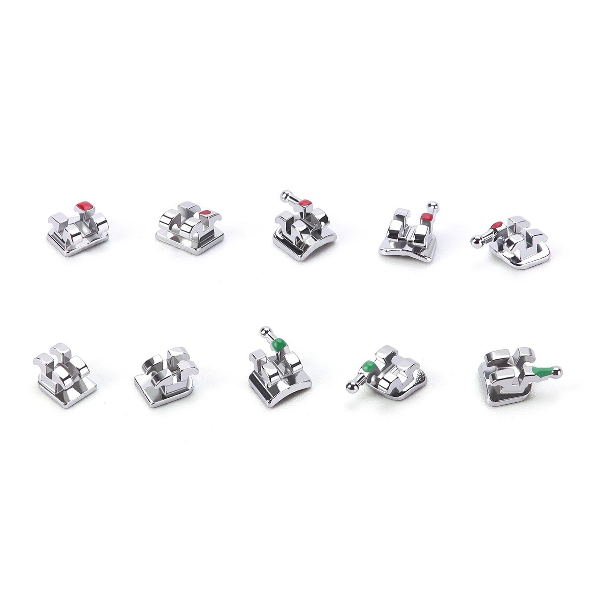 10X Dental Orthodontic Metal Brackets Braces MIM Mini Roth.018 Hooks 345 USA