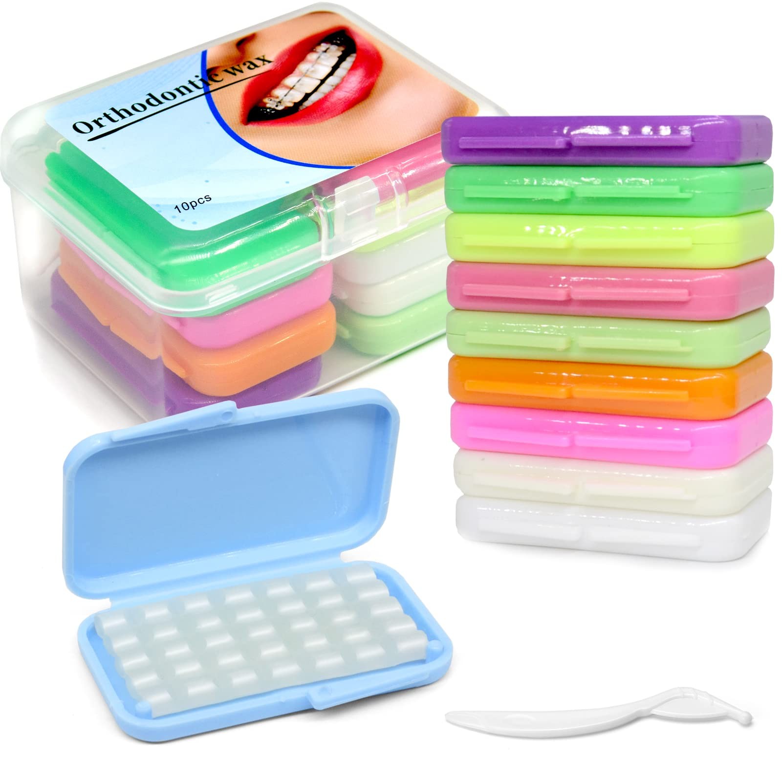 BVN Braces Wax Dental Wax: 10 Boxes Orthodontic 10 Boxes-multi-colored