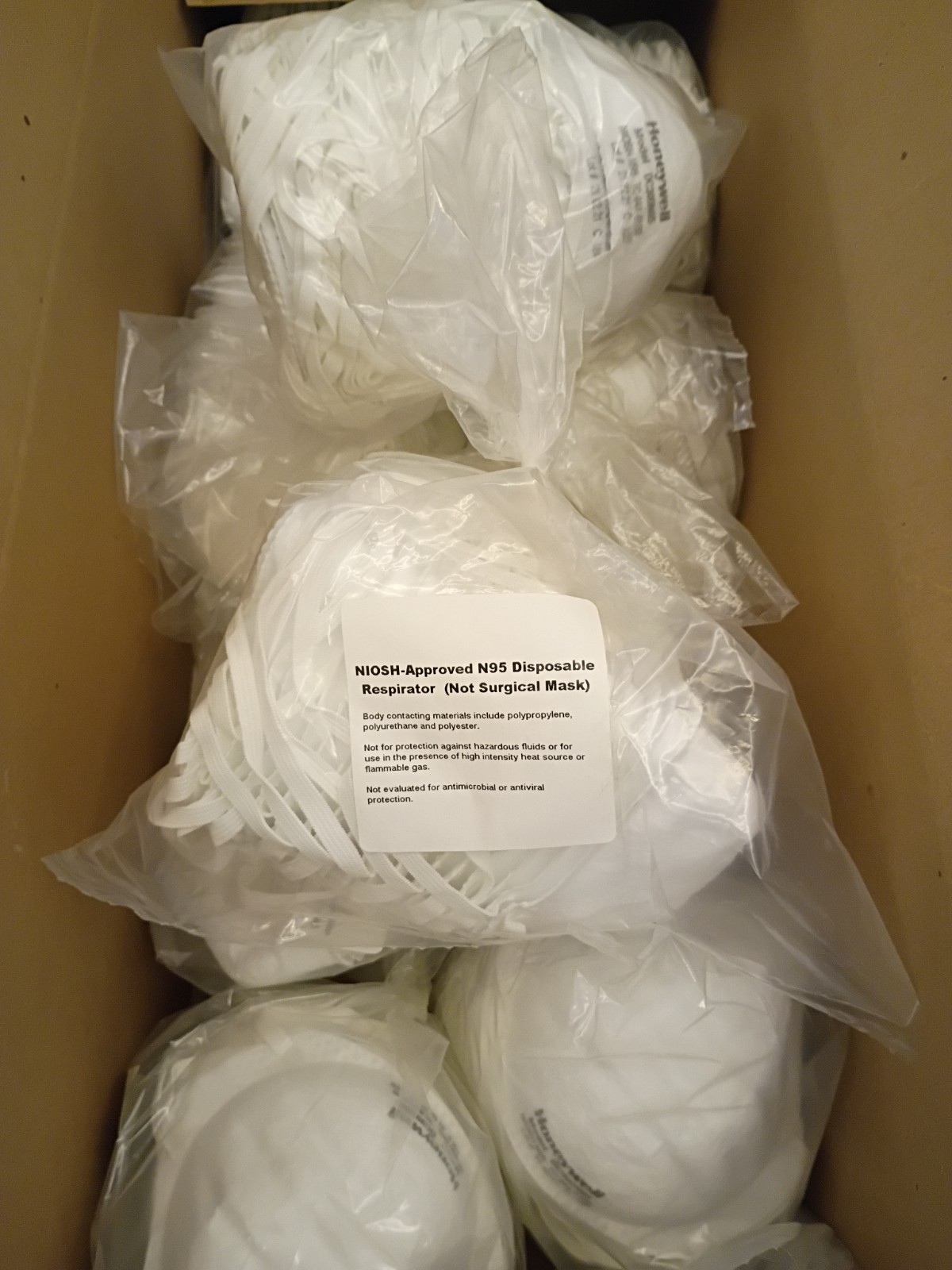 200 Honeywell N95 DC300N95B Respirator Particle Masks Disposable NIOSH