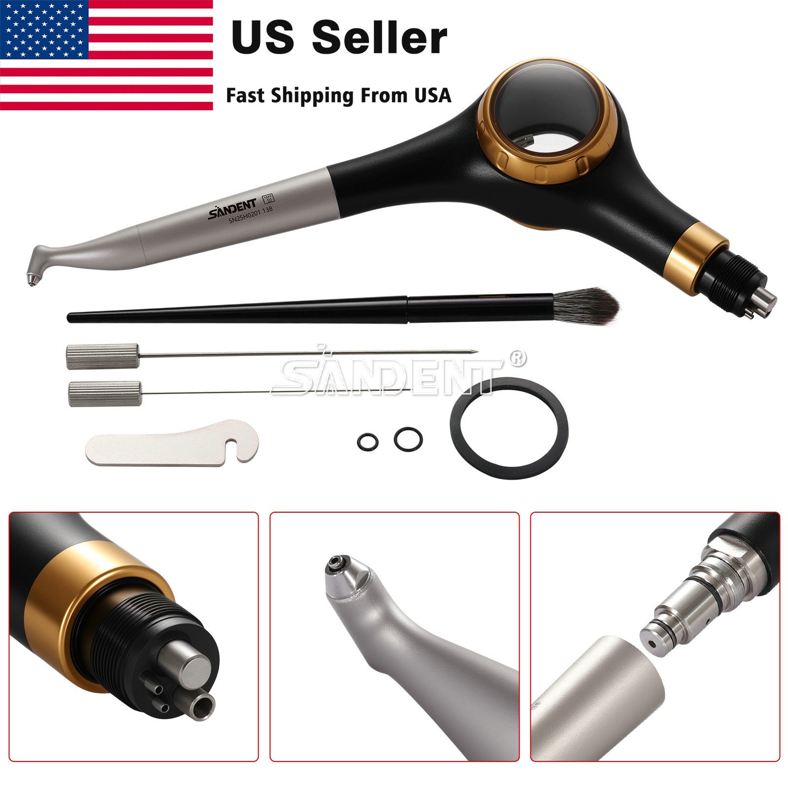 SANDENT Dental Air Polisher Supragingival Handpiece dt