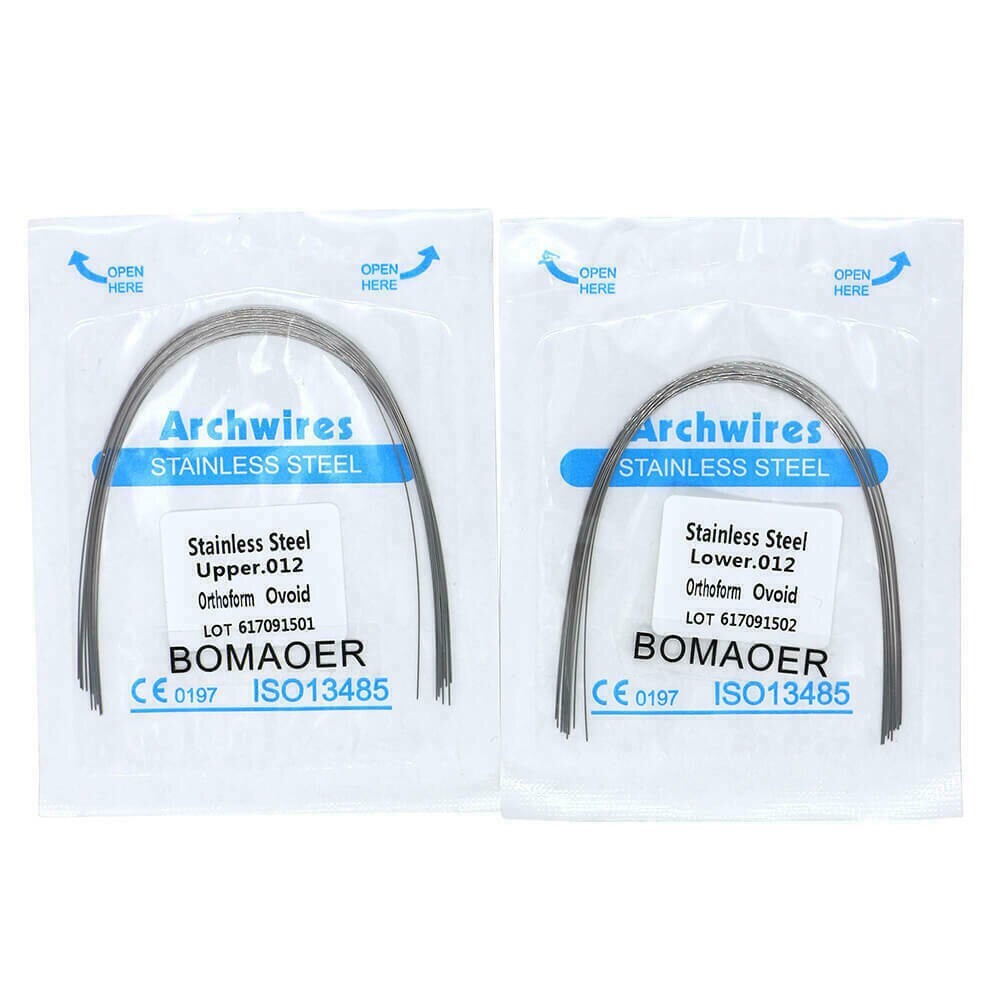 Orthodontic Arch Wire 0.012″ Upper – Stainless Steel Round 10pcs per Pack Bulk
