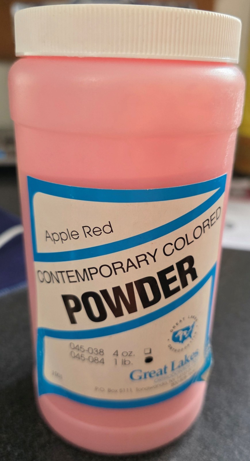 Apple Red orthodontic retainer polymer/powder