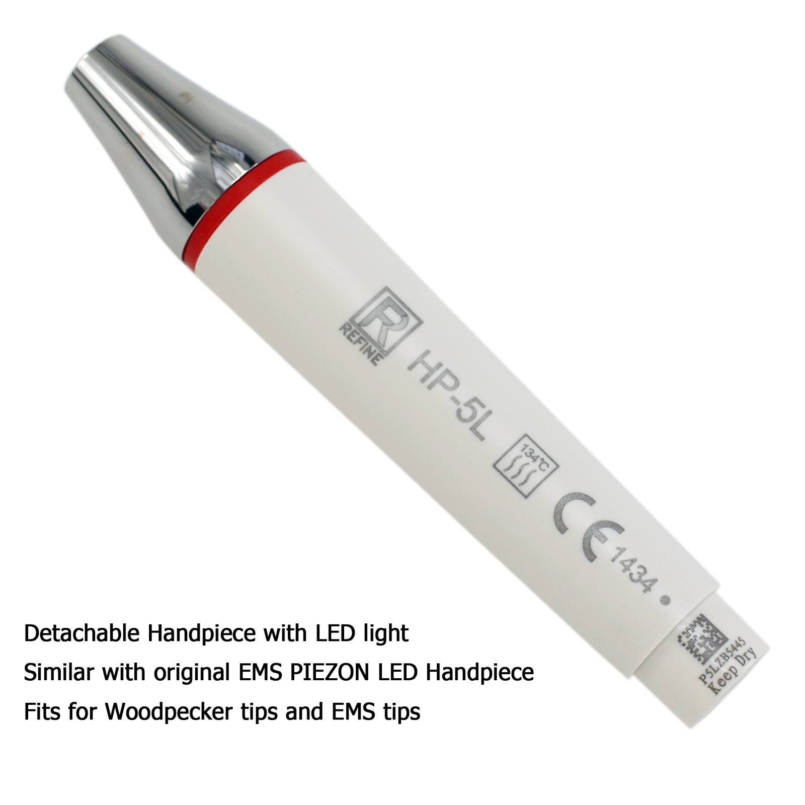 Dental EMS PIEZON LED Ultrasonic Handpiece Woodpecker Tip For PIEZON 250 AIRFLOW
