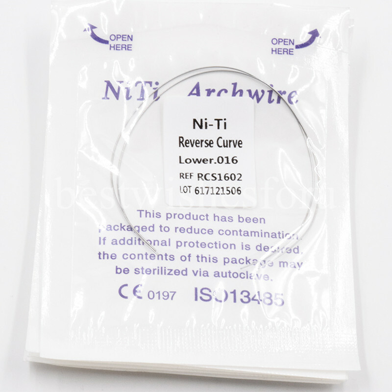 Dental Ortho Archwires Reverse Curve Niti Round Wires With Constant Elasticit