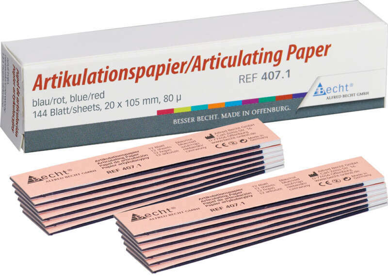 Becht Articulating Paper Blue/Red 12 books x 12 sheets Made in Germany