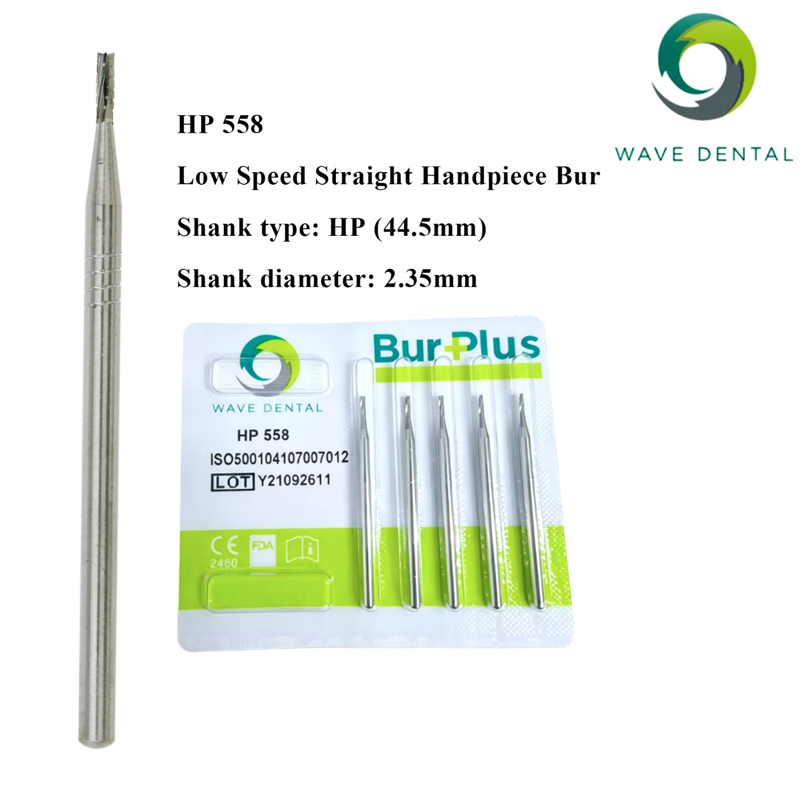 US Wave Dental Carbide Straight Fissure Surgical HP Burs For Low Speed Straight