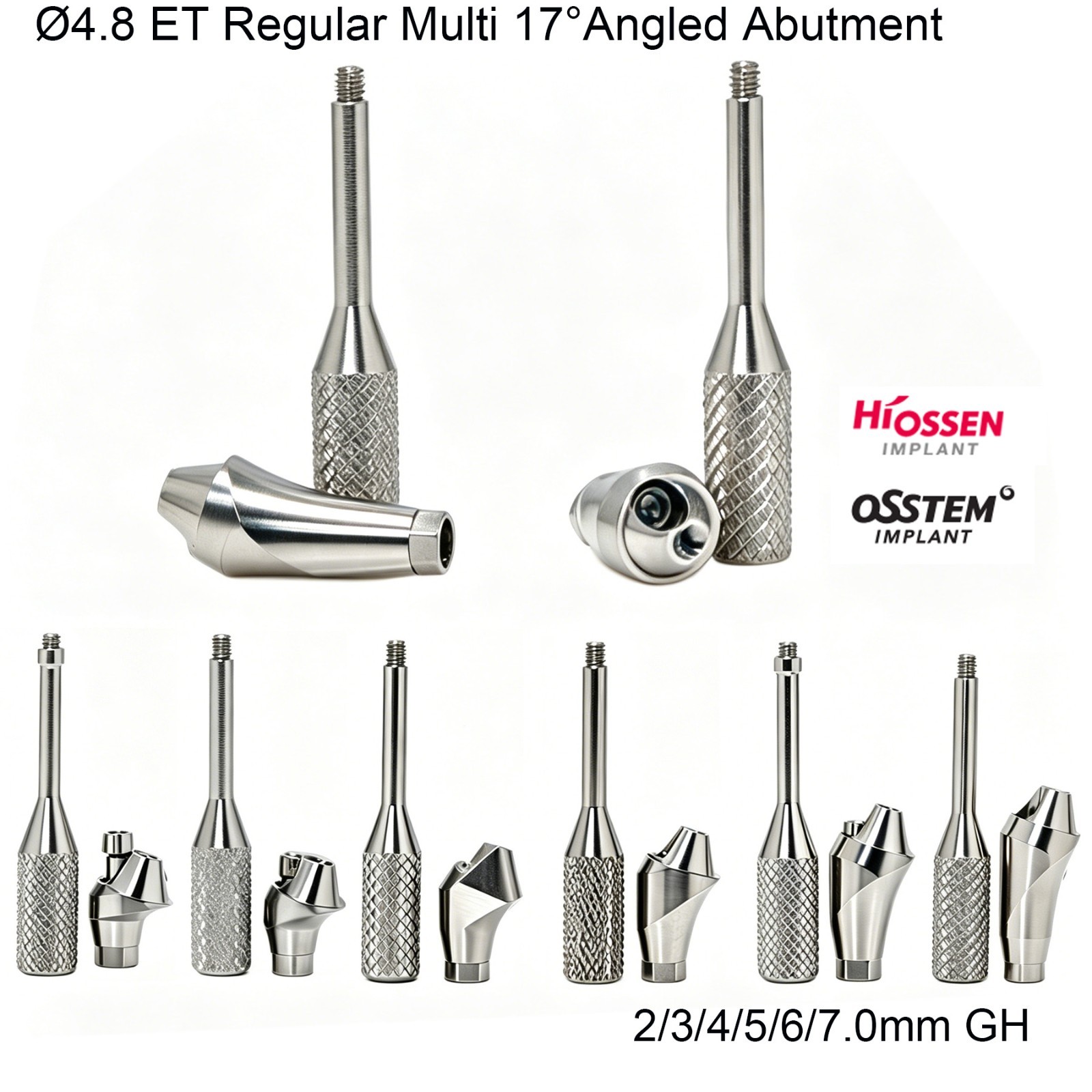 Dental 17° Angled Multi Unit Abutment 4.8mm MU for Hiossen Hex Standard Regular