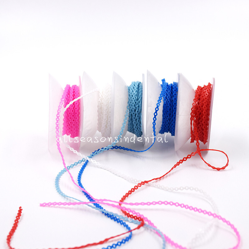 Dental Ortho Elastic Power Chain Rubber Bands Long/Short/Continuous 44 Colors