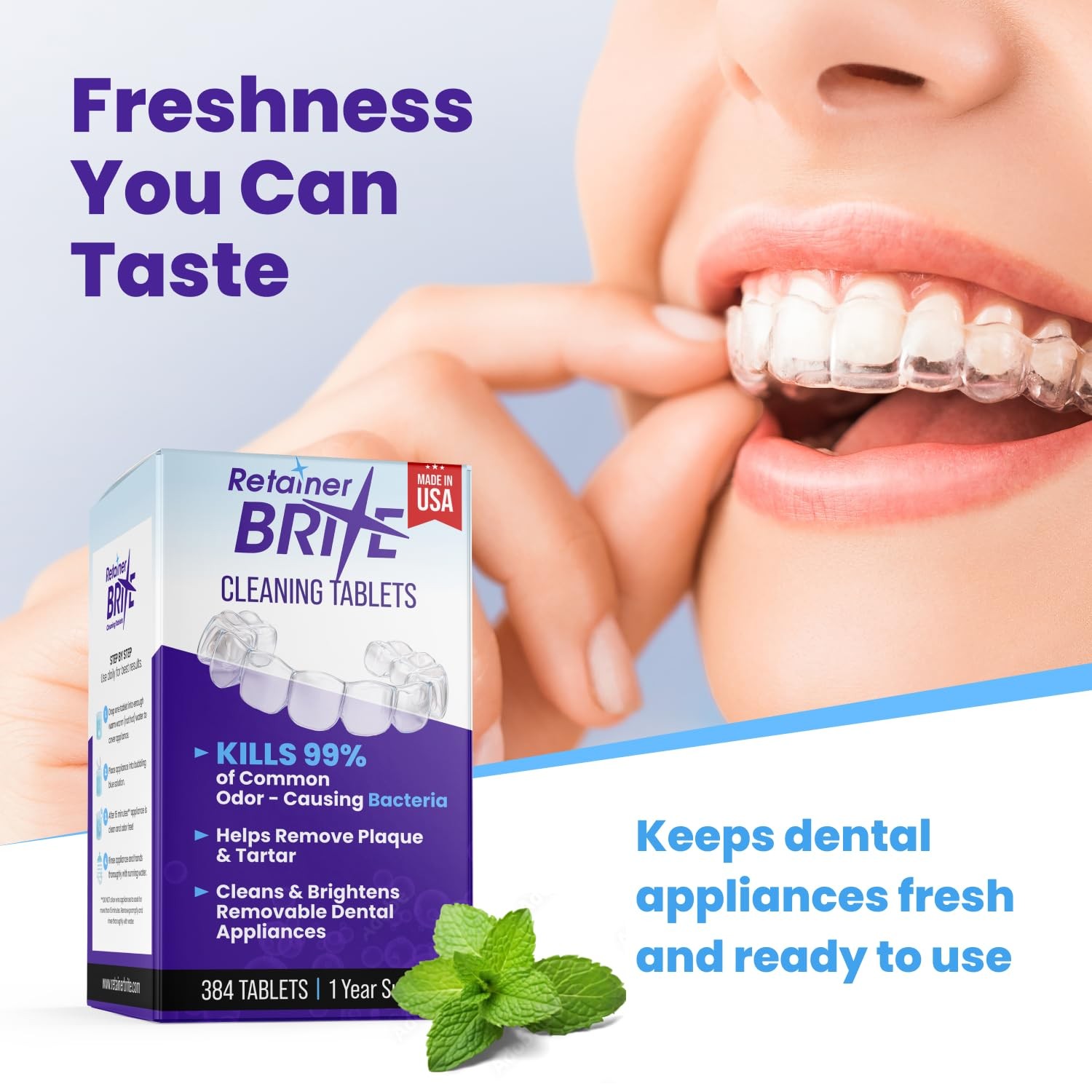 Retainer Brite brite, 1 year supply, 384 count (Pack of 1), #3818
