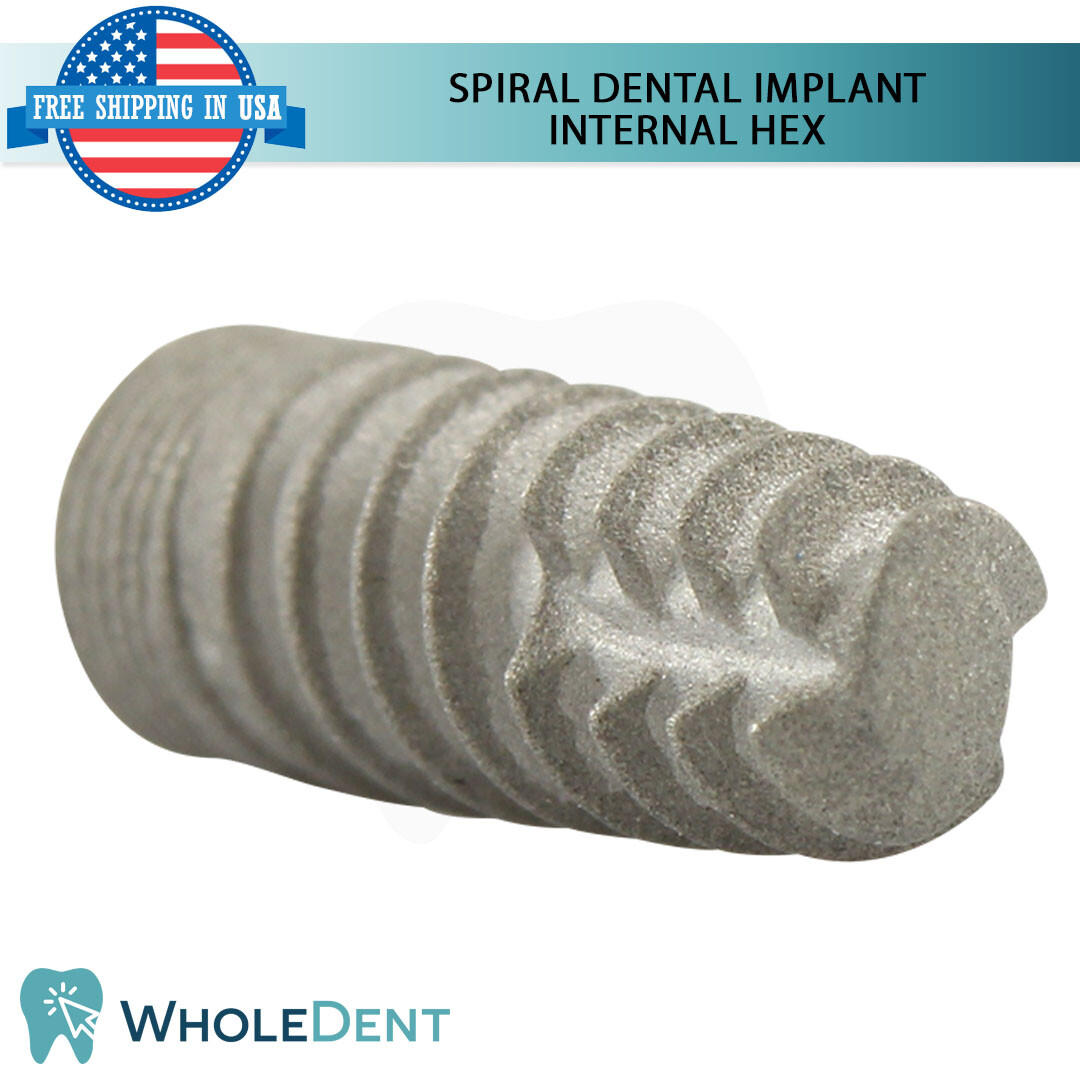 X1 Dental Spiral Int Hex 2.42mm Titanium Sterile Anodized Full Set