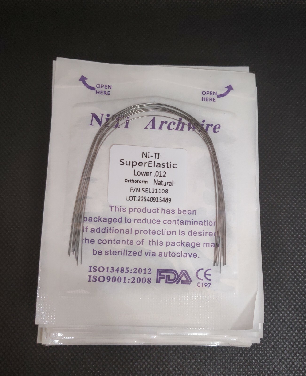 Dental Orthodontic Super Elastic Wire Niti Round Arch Wires Natural Form