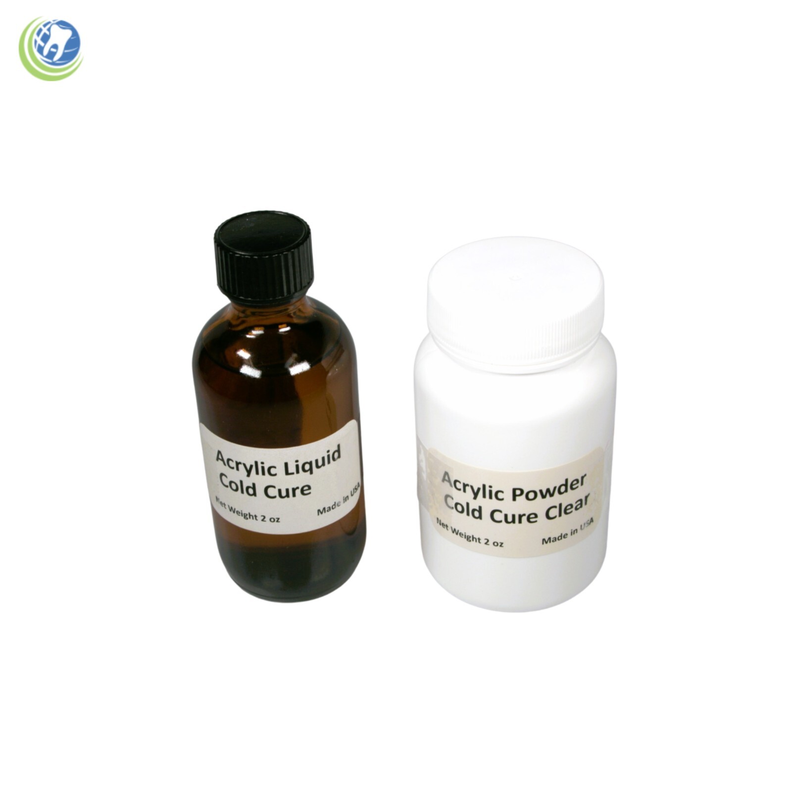 Dental Laboratory Dentist Self Cure Self Curing Acrylic MINI Kit CLEAR 2oz/2oz