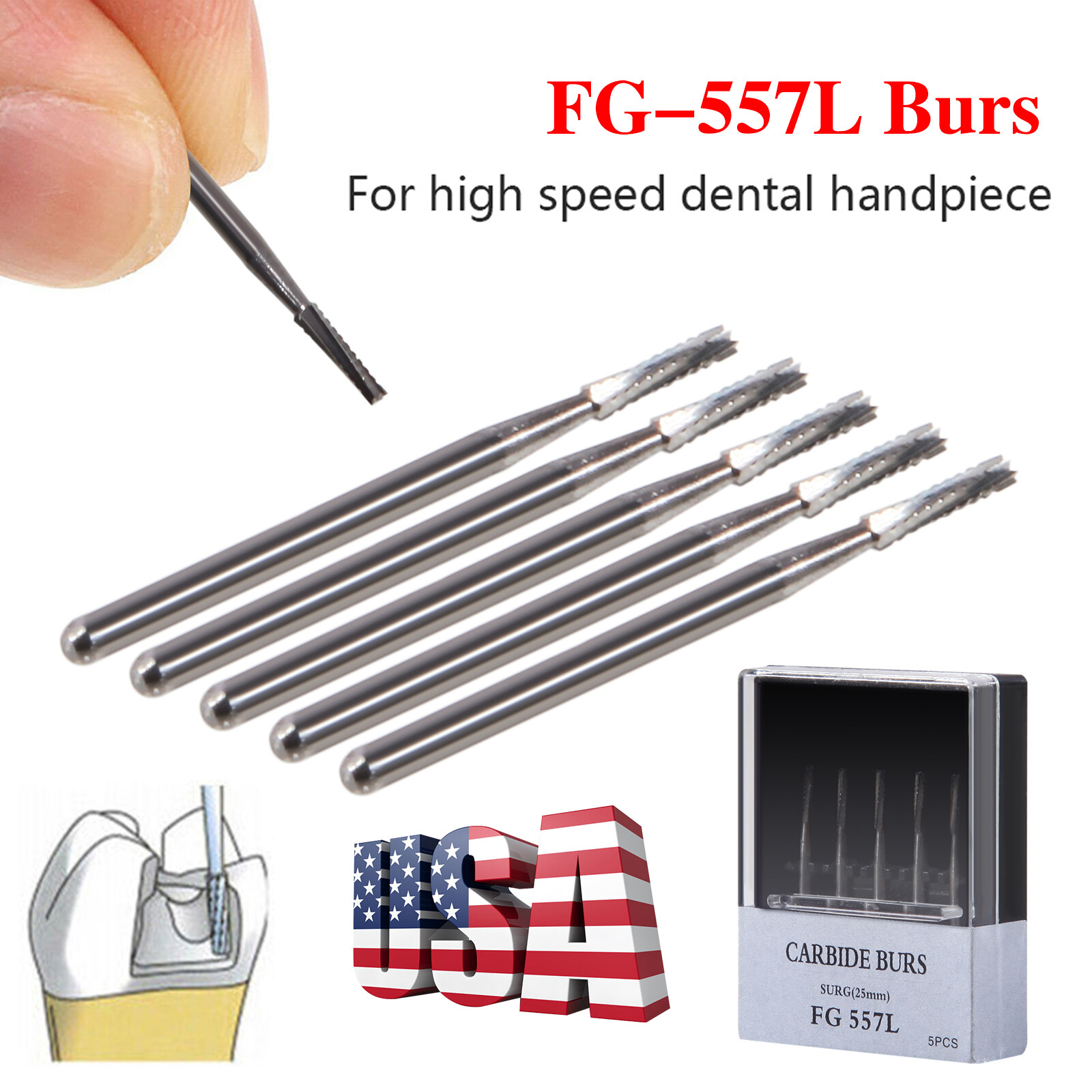 Yabangbang Dental High Speed Turbine Handpiece with 4 Hole Quick Coupler fit NSK