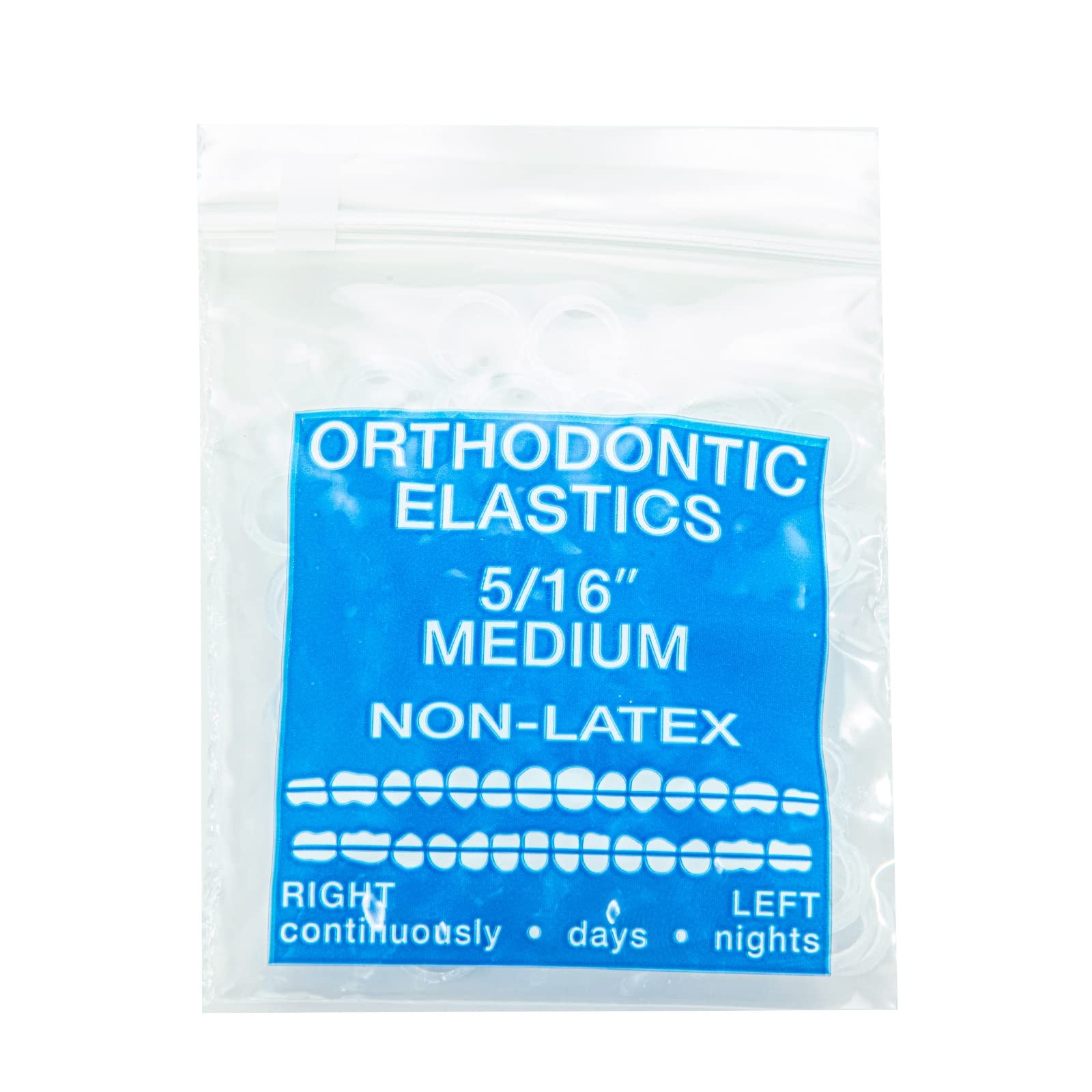 Orthodontic Elastics 5/16 Inch Medium 4.5oz 100 pack Intraoral Elastic Bands …