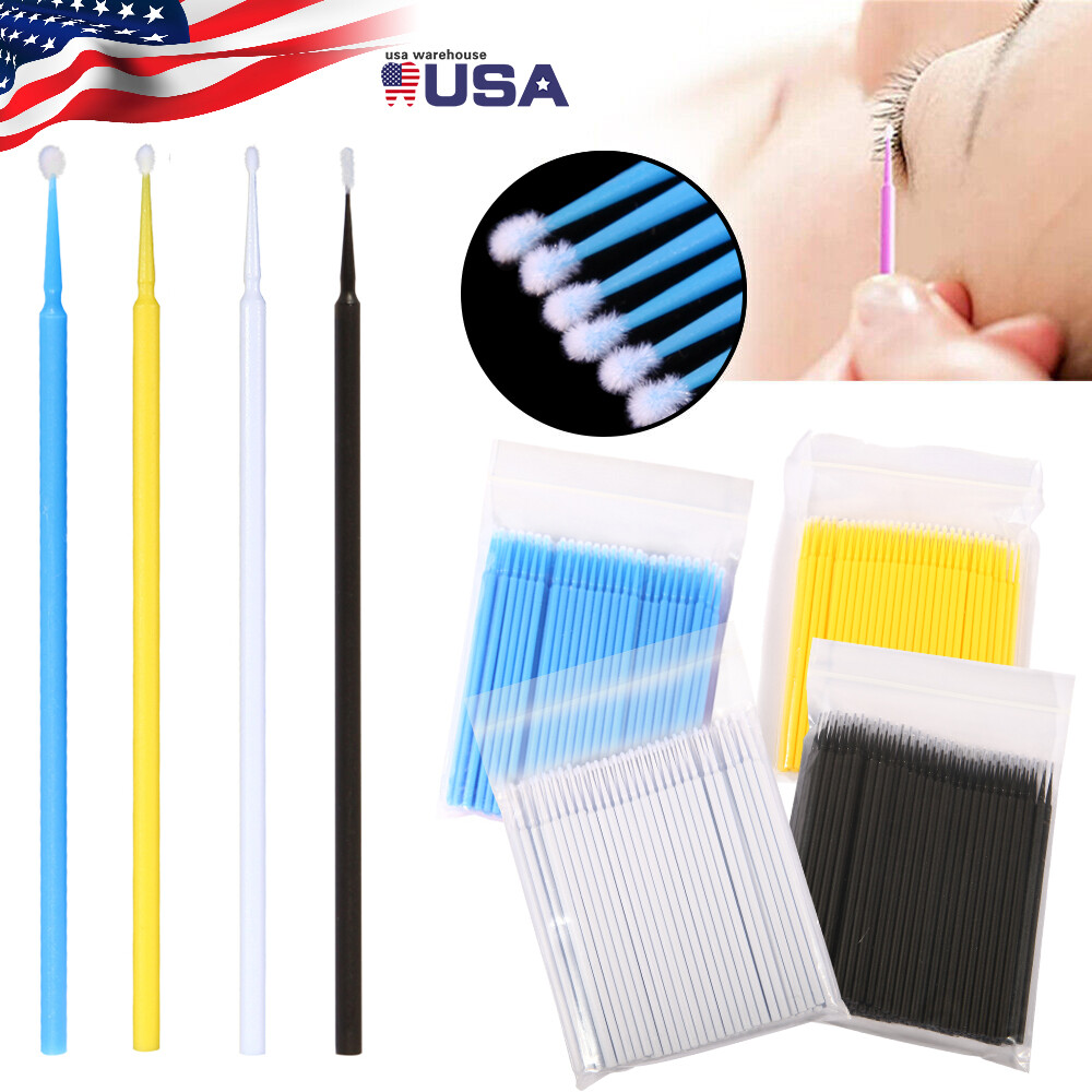 100 Pcs/pack Dental Micro Brush Disposable Materials Tooth Applicators S/M/L ty