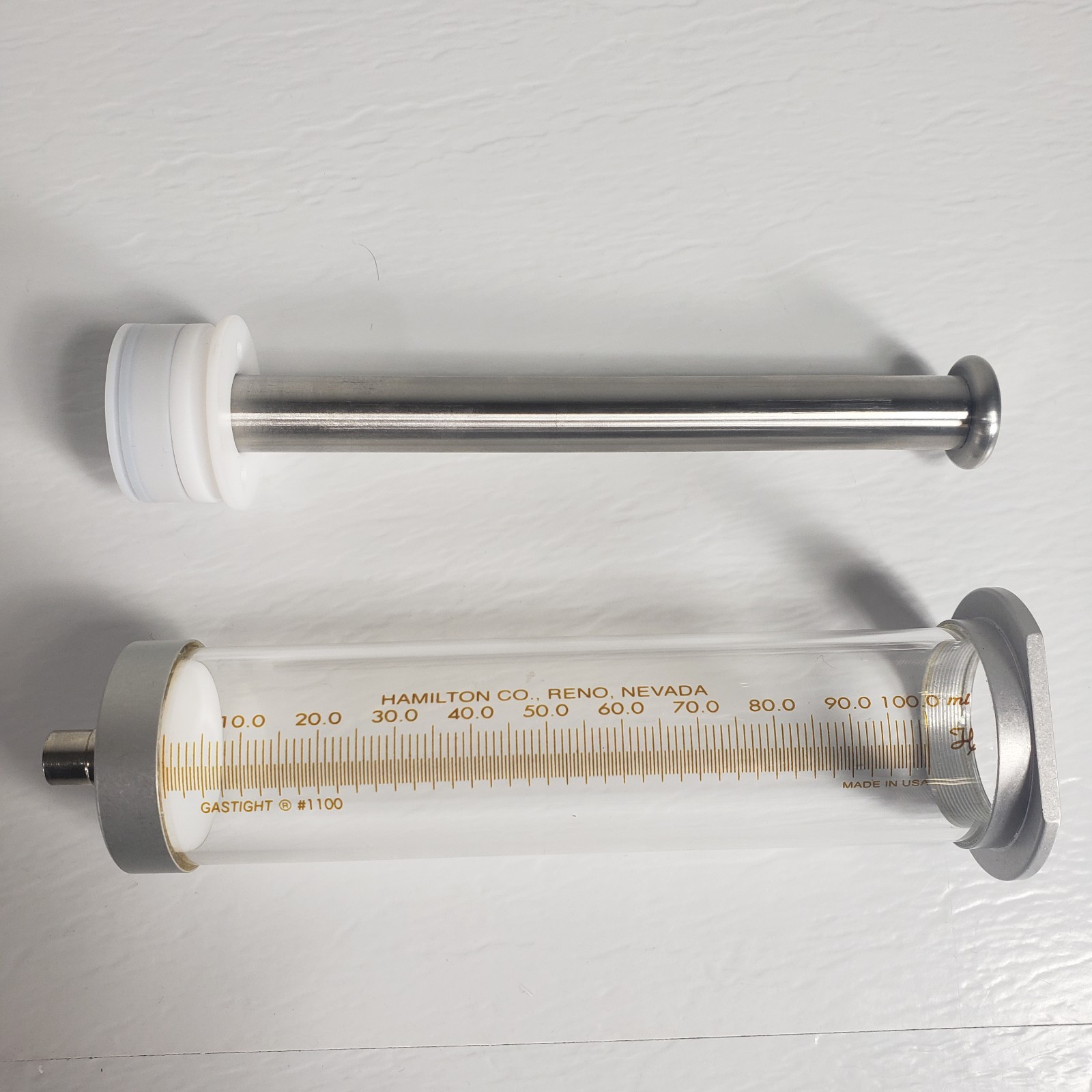 HAMILTON Gastight #1100 100.0ml Srng, Broken Luer Hub Tip