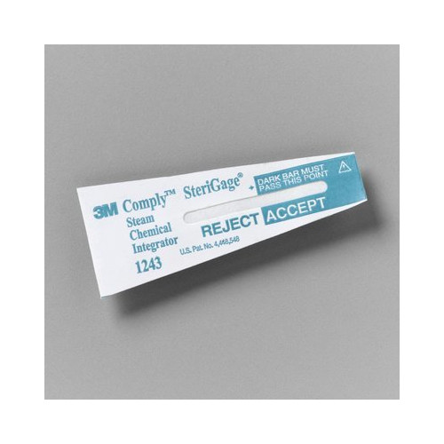 3M ESPE 1243A Comply SteriGage Chemical Integrators Steam 2 in 0.75 500/Pk