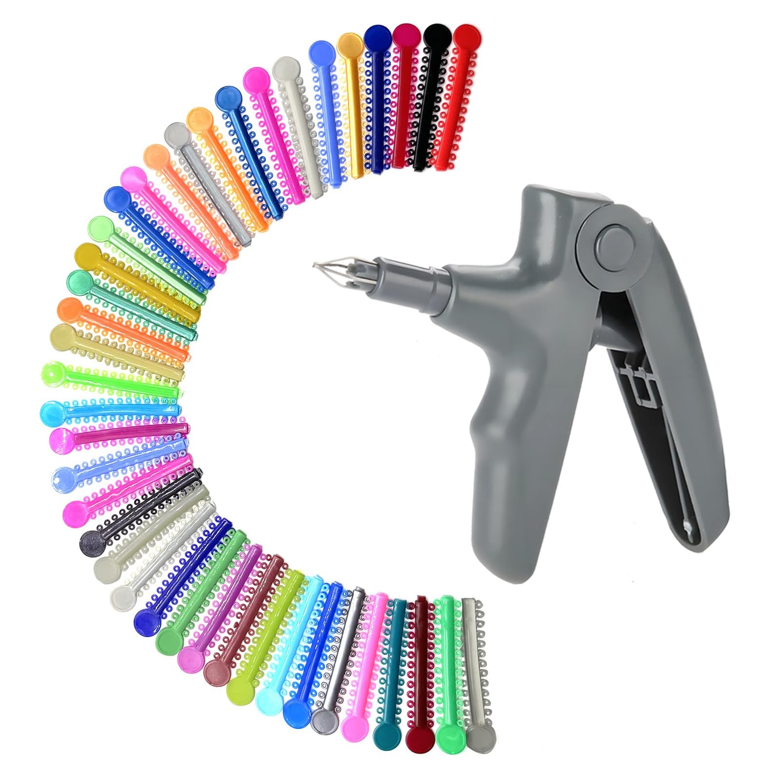 SNAWOP Orthodontic Ligature Ties 1040PCS Multi Color with Gun