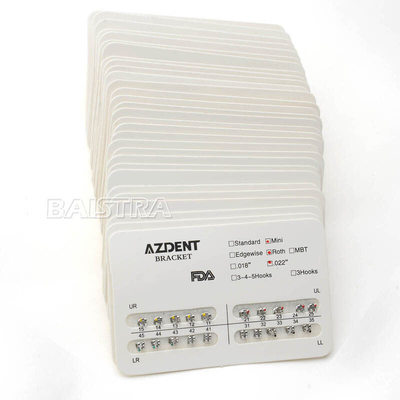 AZ Dental Orthodontic Bracket Braces Mini Standard MBT Roth Slot.018 022 Hooks