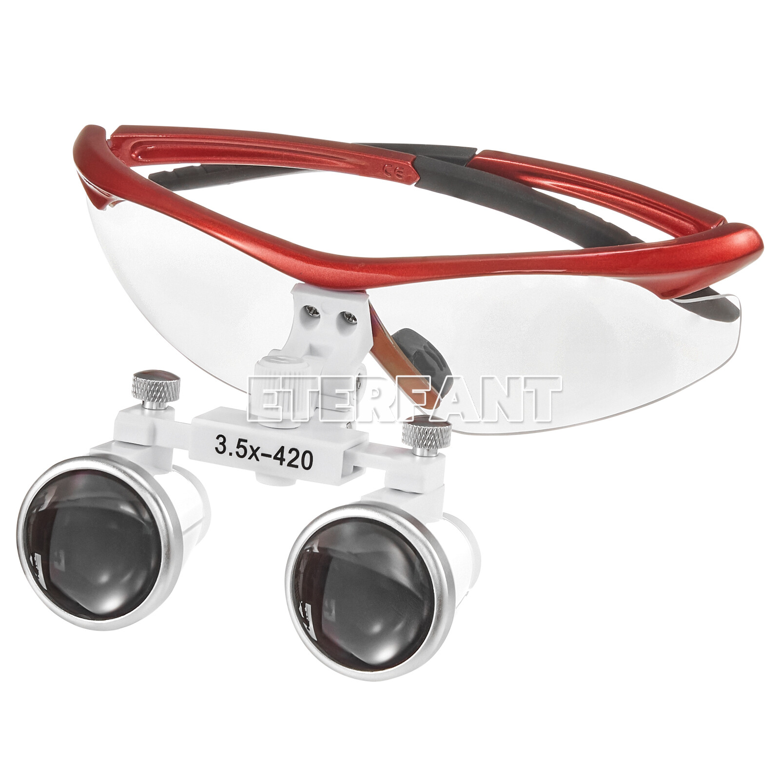 ETERFANT 3.5X Dental Surgical Binocular Loupes Glass Optical Lens Magnifier Red