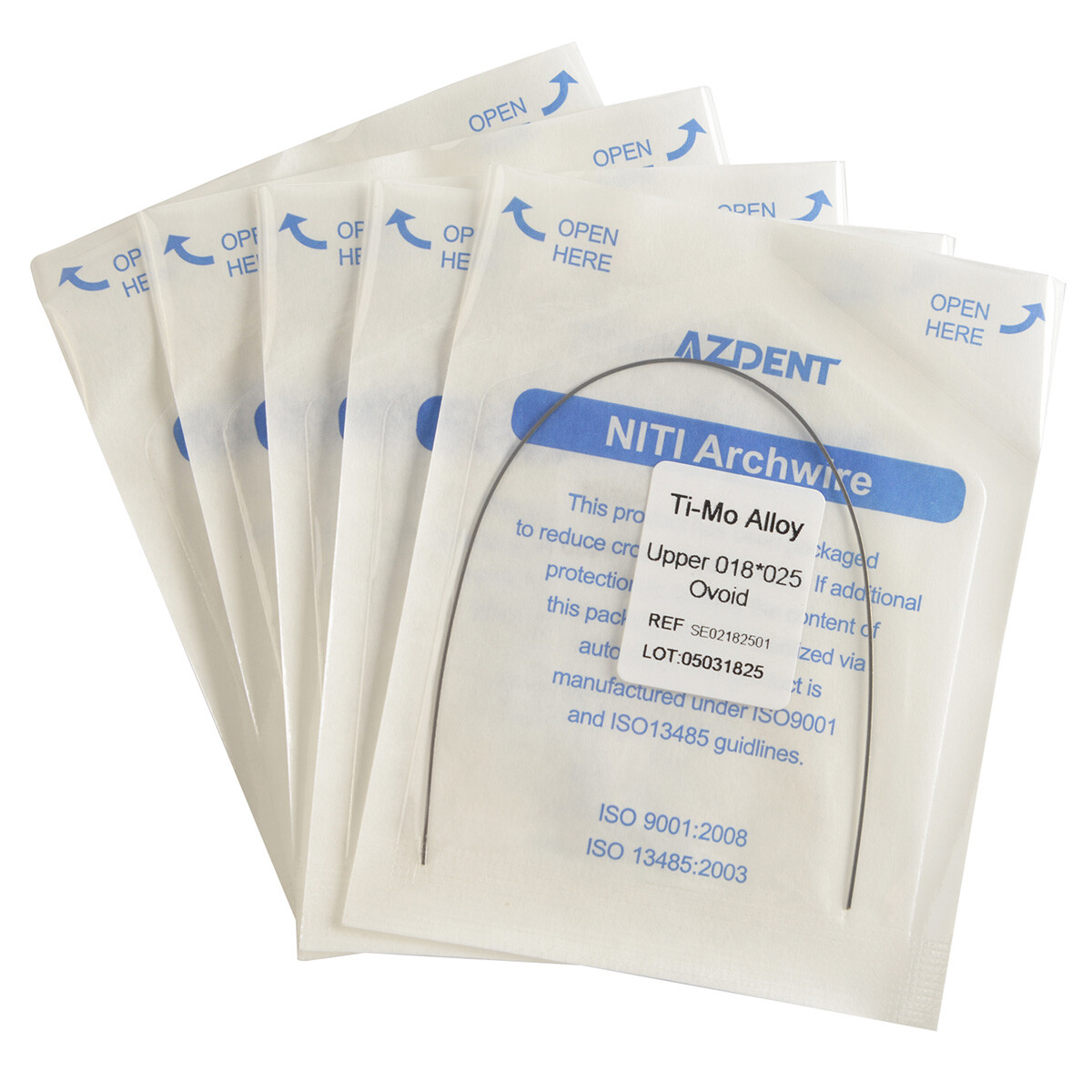 AZDENT Dental Orthodontic TMA Molybdenum Beta Titanium Alloy Arch Wire All Size