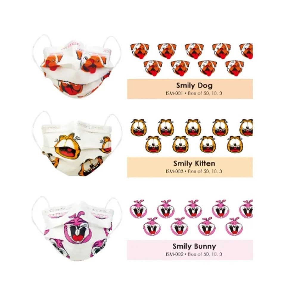 Waldent 3 Ply Printed Disposable Mask (Pack of 50) for Children’s Smile