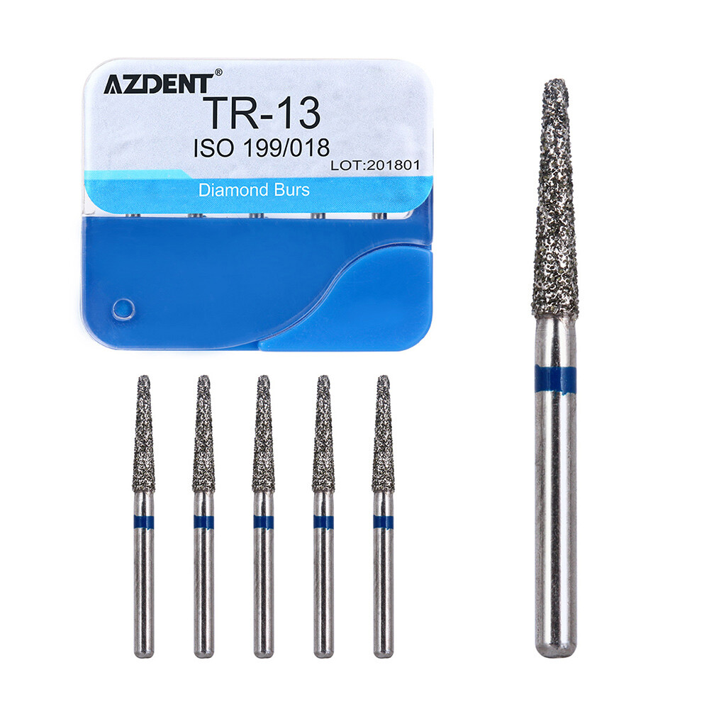 20Types Dental Diamond Burs Medium FG 1.6MM F High Speed Handpiece 100Pcs AZDENT