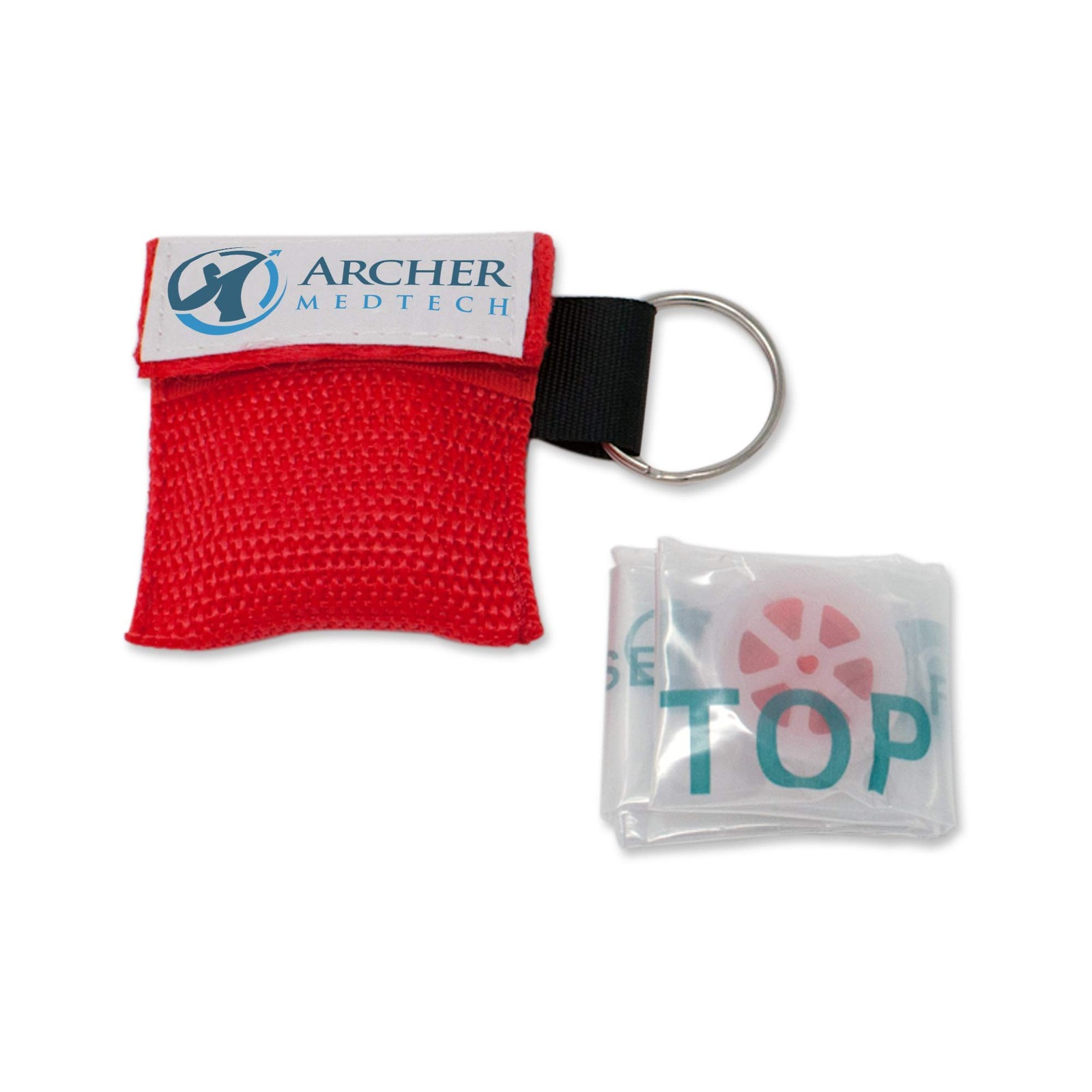 CPR Mask for Pocket or Key Chain, CPR Emergency Face Shield with One-Way Valve