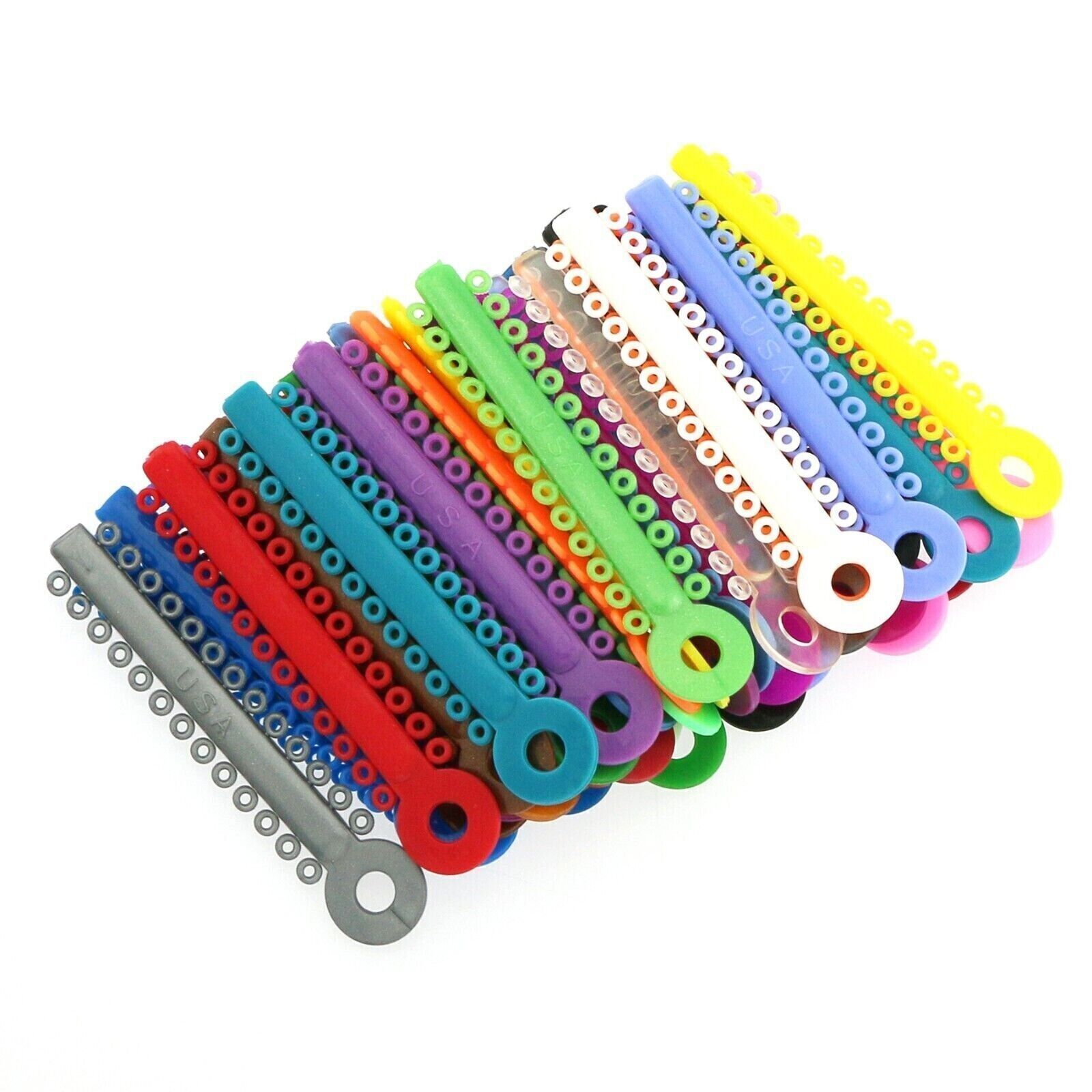Dental Orthodontic Colored Elastic Power Chain Elastic Ligature Ties /Brackets