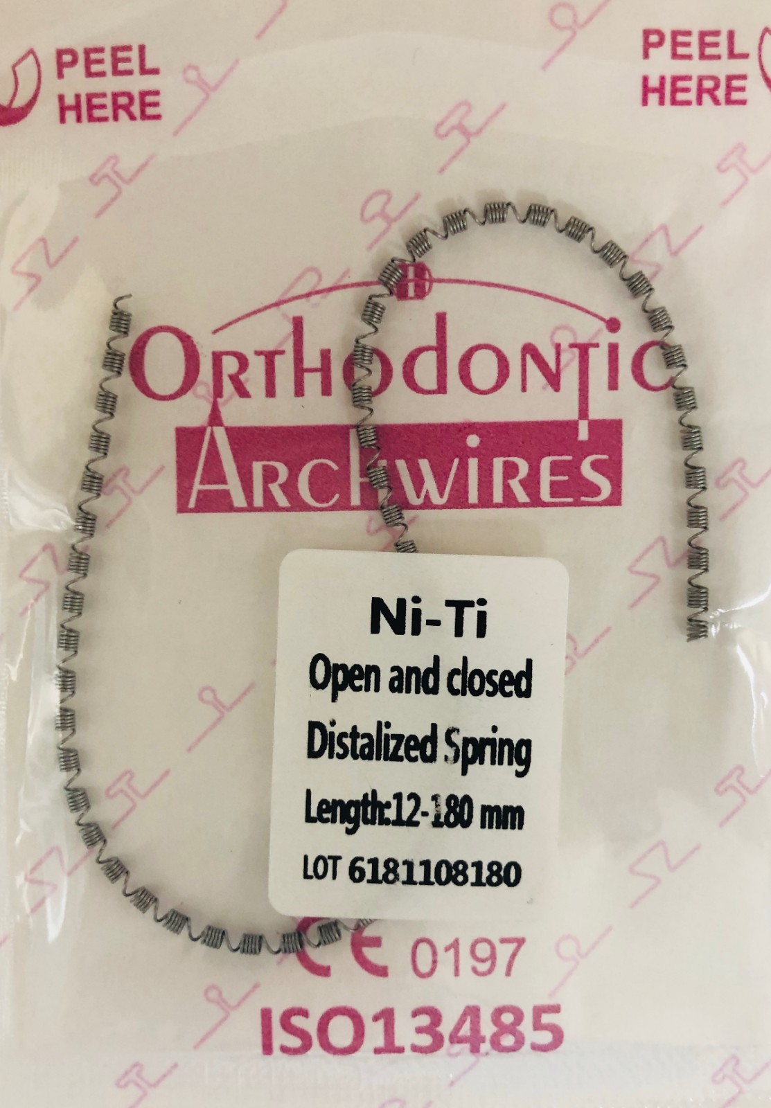 Orthodontic Niti Open & Closed Distalized Spring .012″ / 180 mm pack x 1 – USA