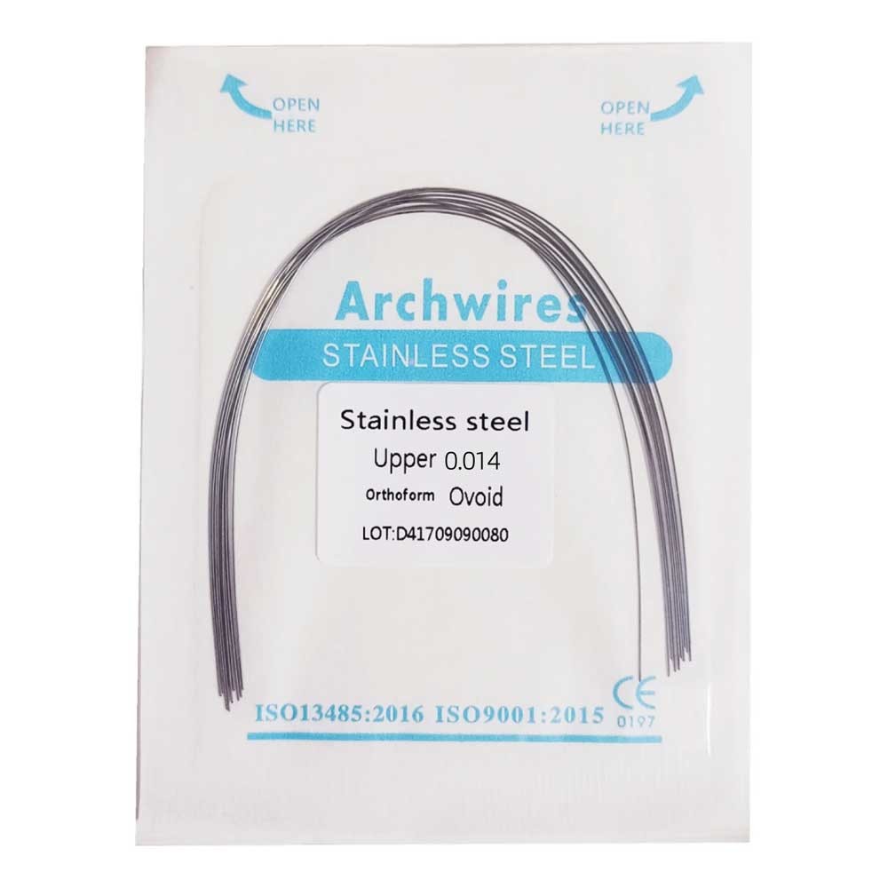 10pcs/pack Dental Orthodontic Stainless Steel Round Arch Wire Ovoid Form