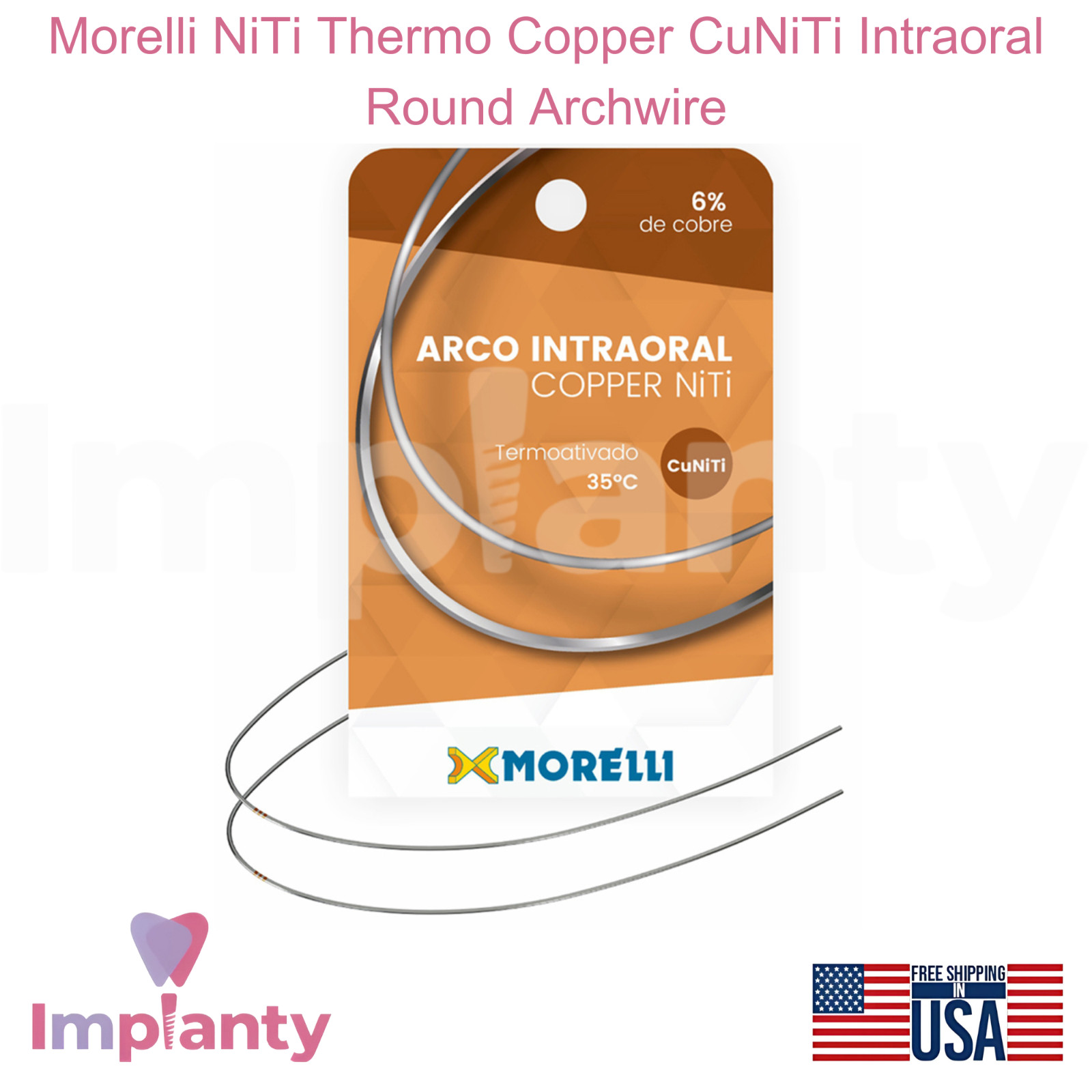 Morelli NiTi Thermo Copper CuNiTi IntraoraI Round Archwire Dentistry Tool 10pcs