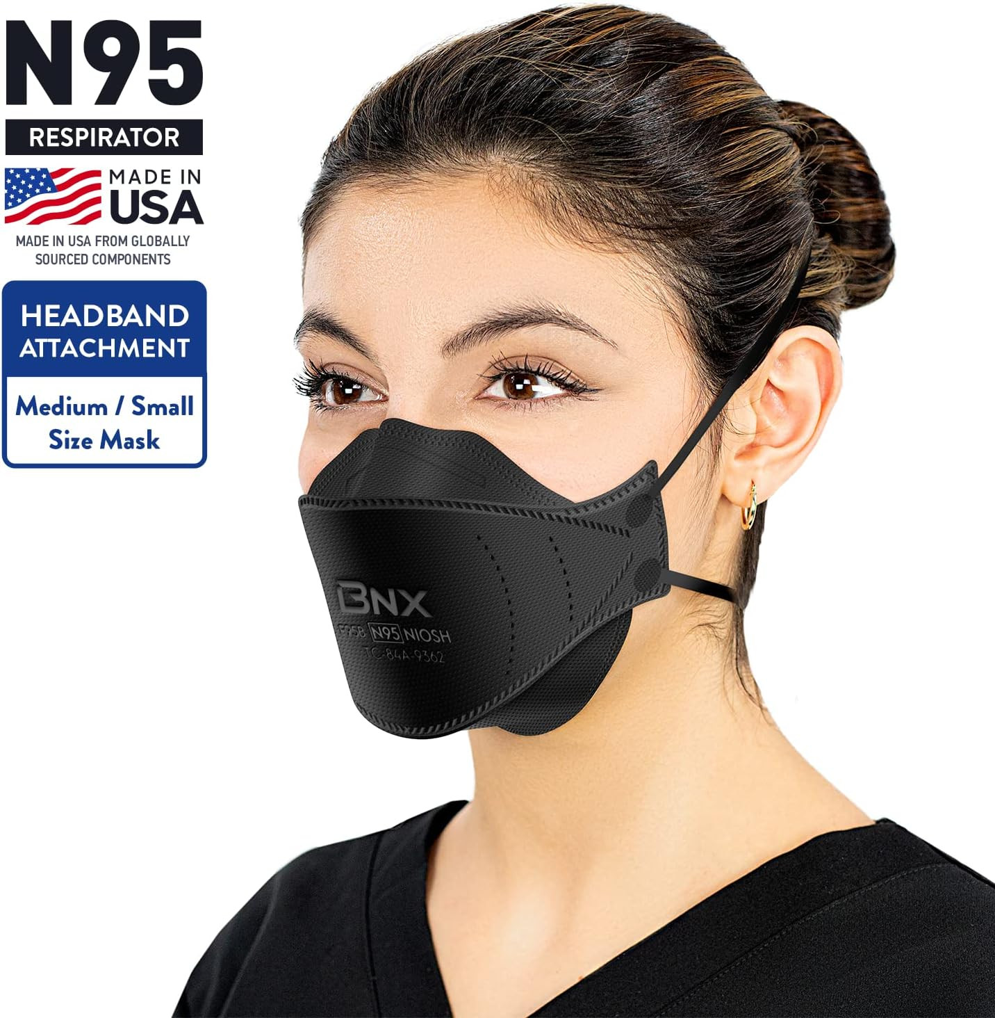 N95 Mask NIOSH Certified MADE IN USA Particulate Respirator Protective Face Mask