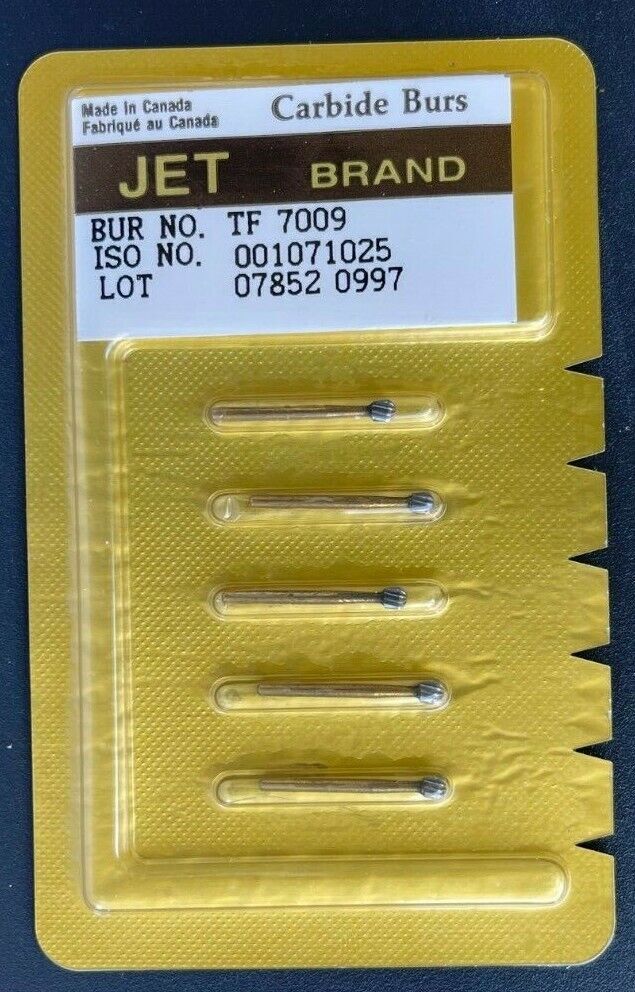 JET KERR TRIMMING & FINISH CARBIDE BURS 12 BLADES TF 7009 ROUND