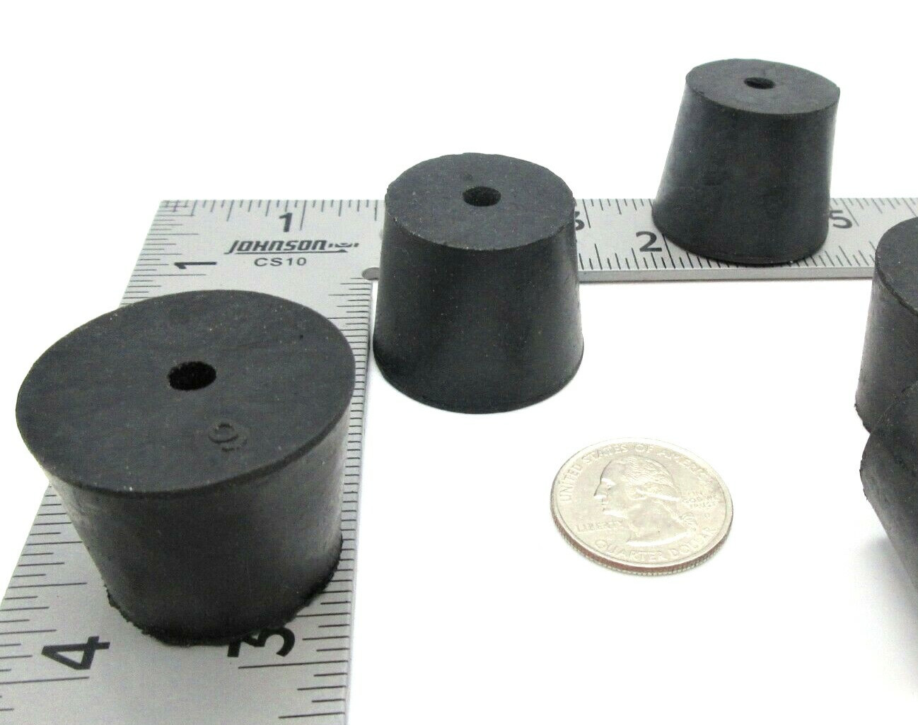 #6 Solid Rubber Stoppers Lab Tapered Plug Bung 1 Hole Fits 1 1/32″ to 1 1/4″