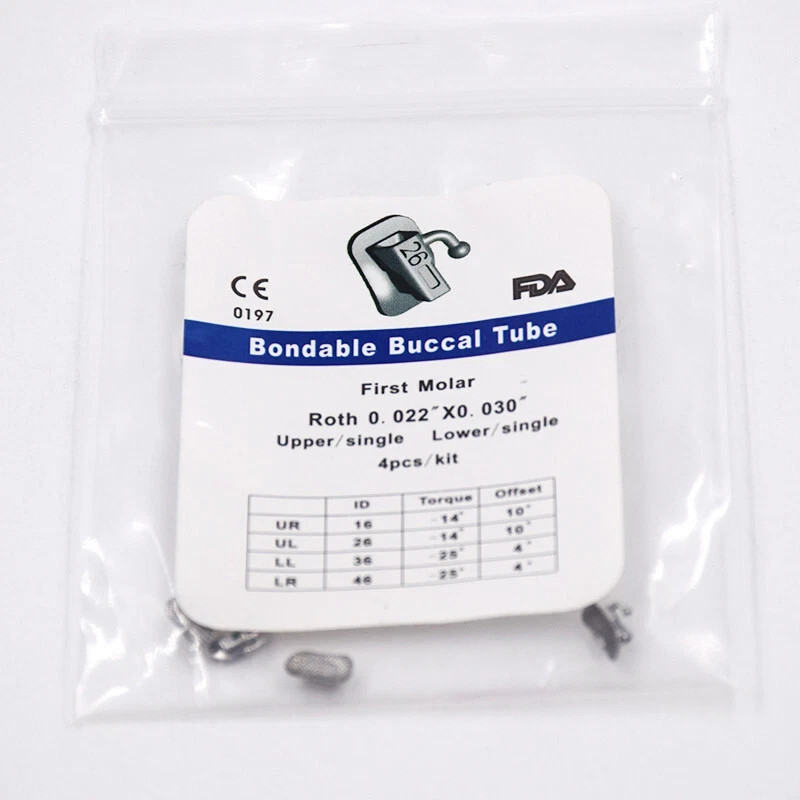 10Pack Dental Orthodontic Bondable Roth/MBT/Edgewise 022 018 Slot 1st/2nd Molar