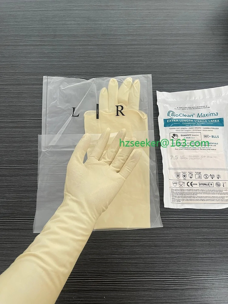 Ansell Bioclean Maxima BLLS(1 Pair) 24 Inch Disposable Latex Cleanroom Glove ISO
