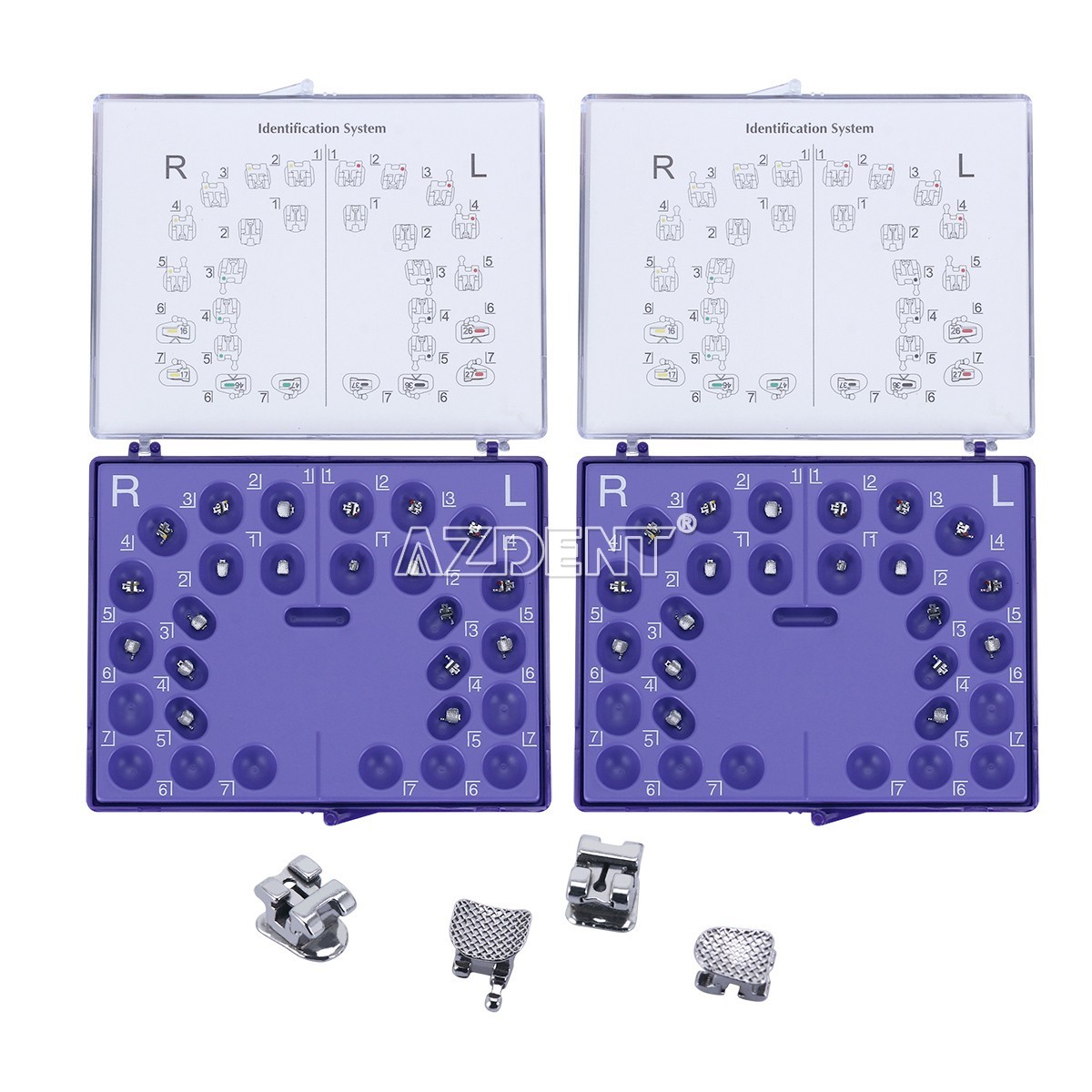 Dental Ortho Locking plate Self-Ligating Bracket Brace Roth/MBT .022 Hooks 3 4 5