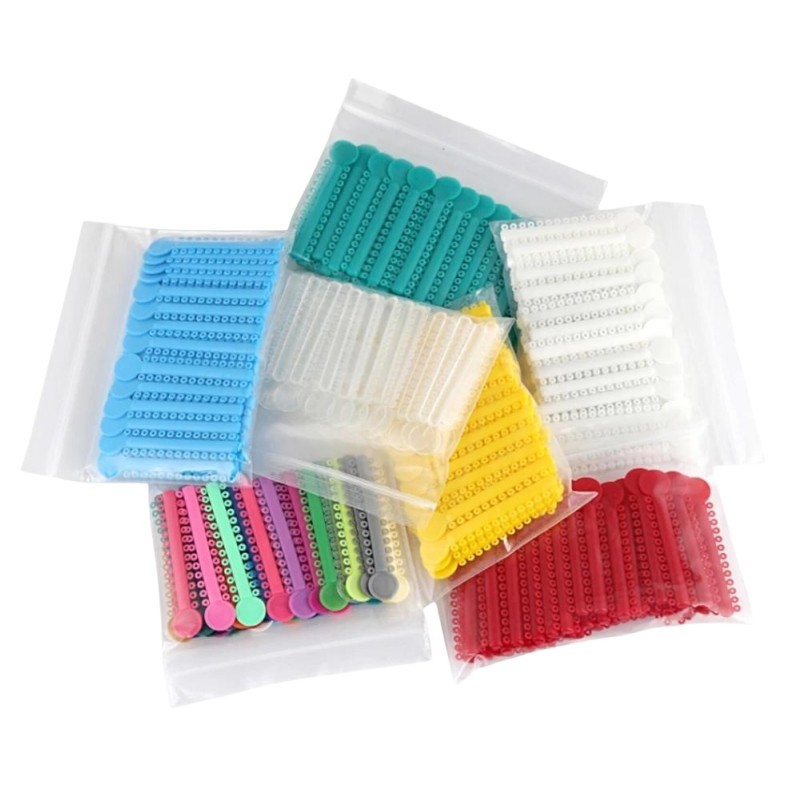 Dental Orthodontic Ligature Ties Elastic Rubber Bands Single/Double Colors USA