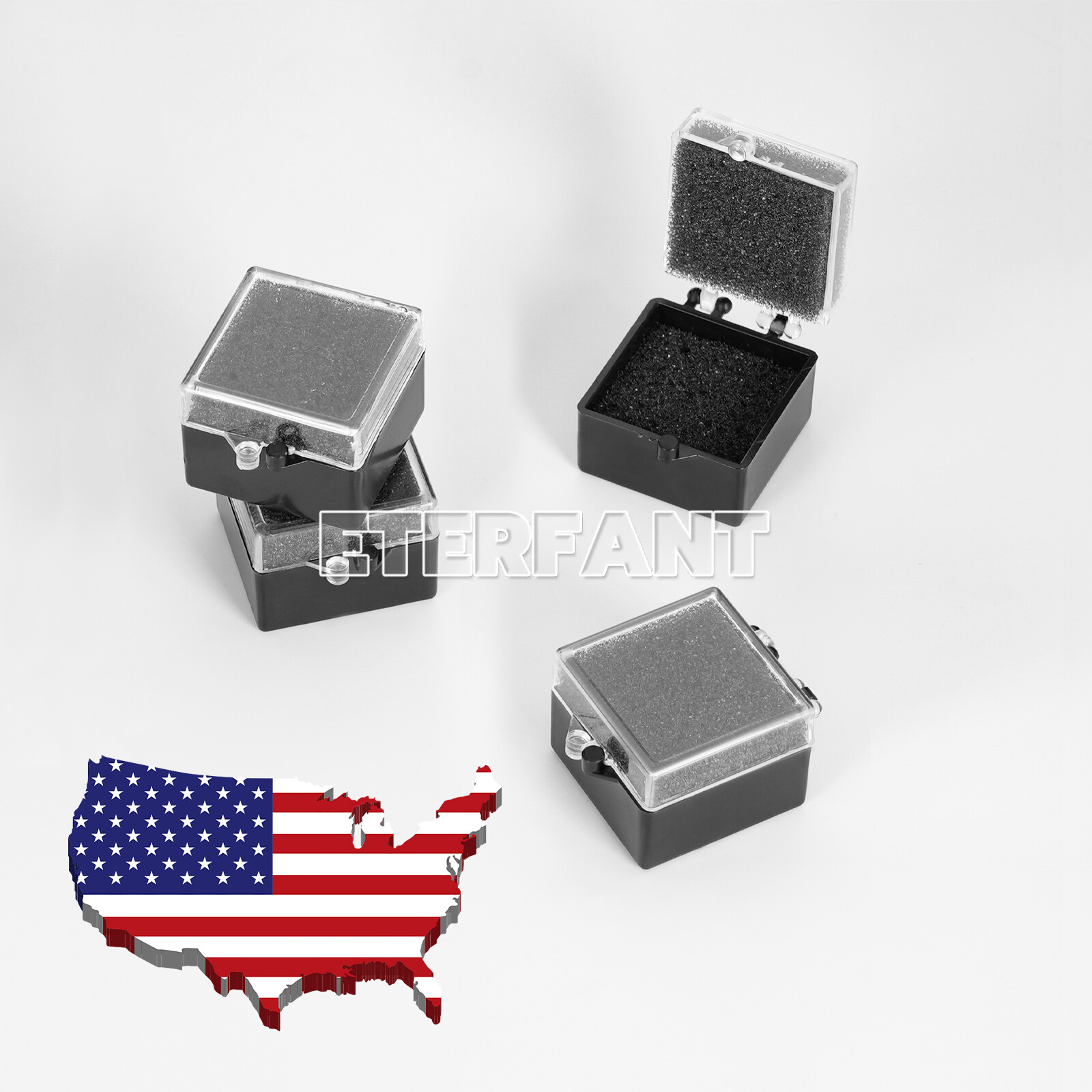 200PCs Dental Lab Crown/Veneer/Bridge Boxes- 1”-Clear Top with Sponge Fillers
