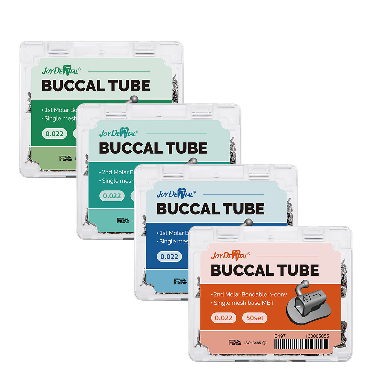 50Sets Tubos bucales de ortodoncia dental 1st Molar Roth/MBT 018/022 Bondable US
